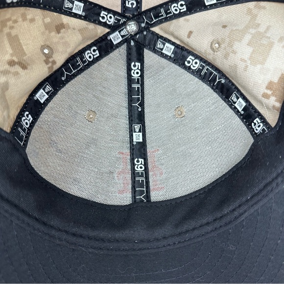 New York NY Mets MLB 2014 Memorial Day USMC Camo New Era 59fifty Hat Size 7 - Picture 7 of 8